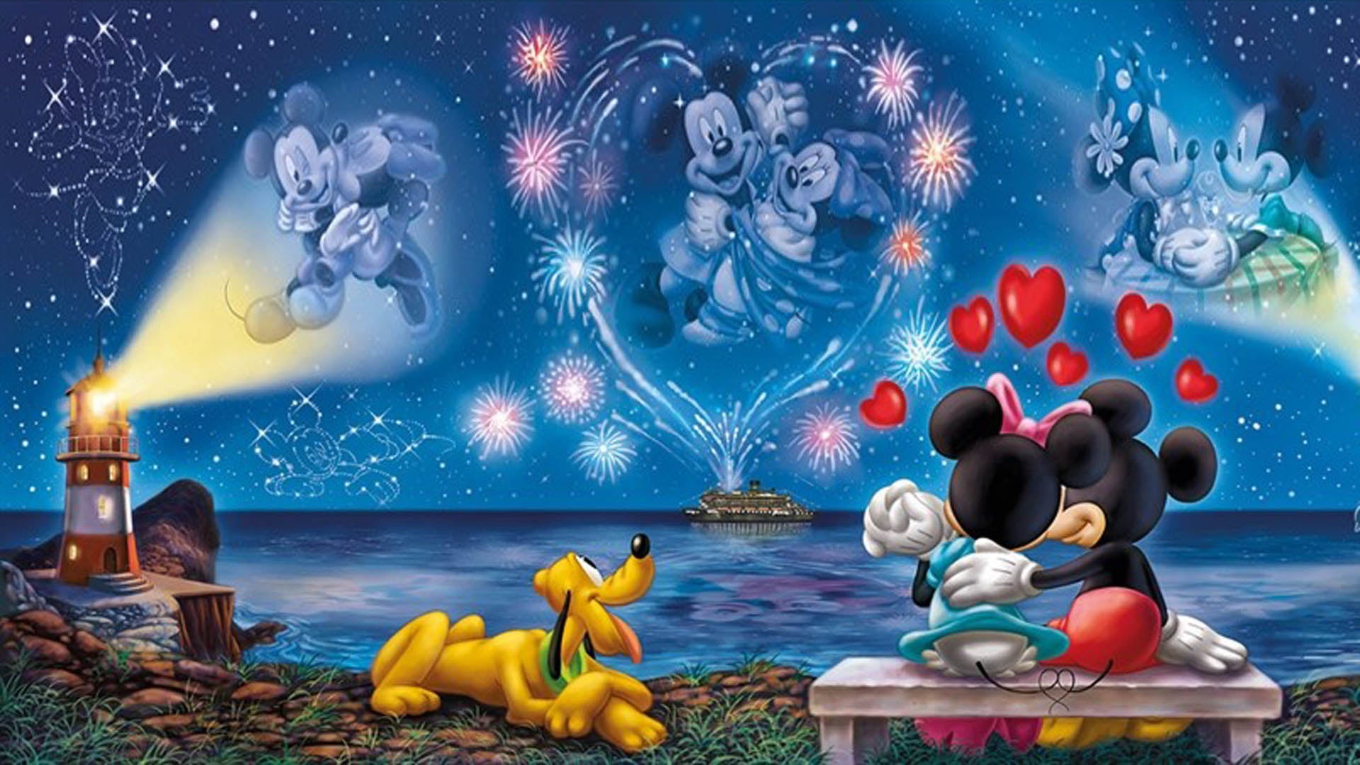 mickey and minnie mouse background