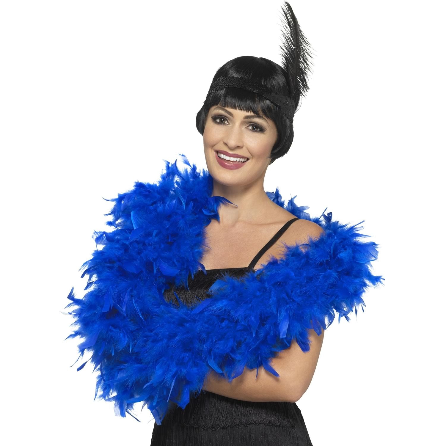 Royal blue feather boa