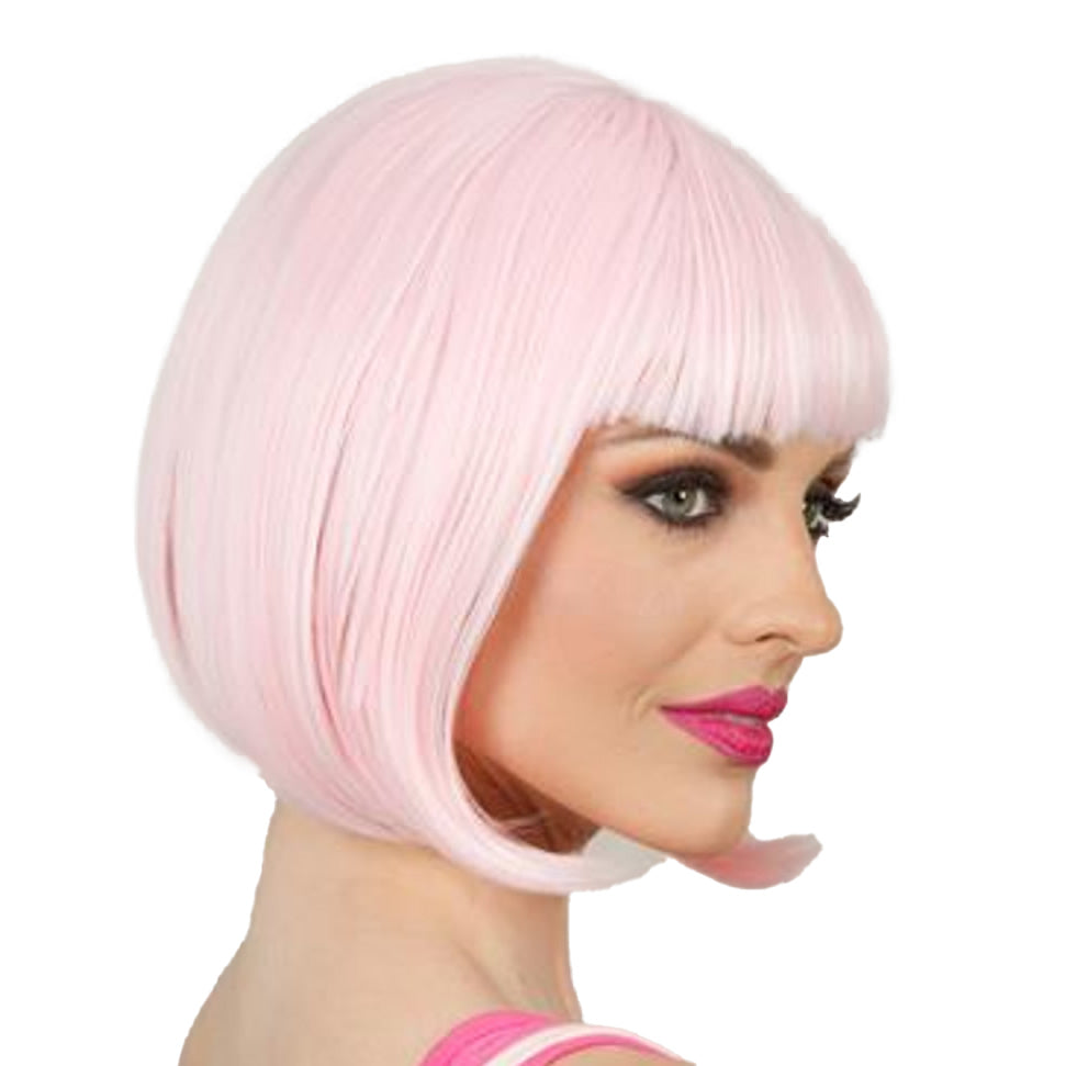 Long Bob Wig Light Pink