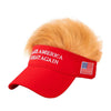 Buy Donald Trump Red Visor Hat with Hair