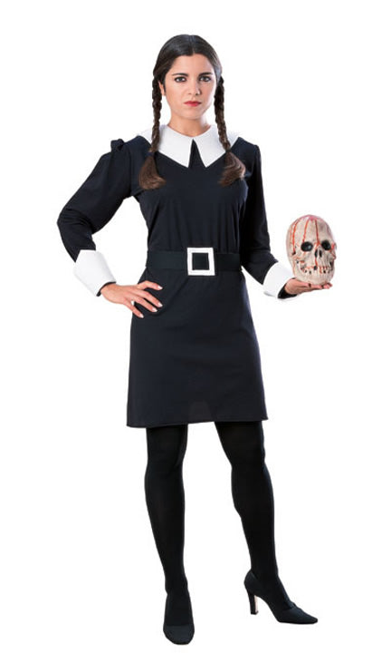 Black and white Wednesday Addams womans dress