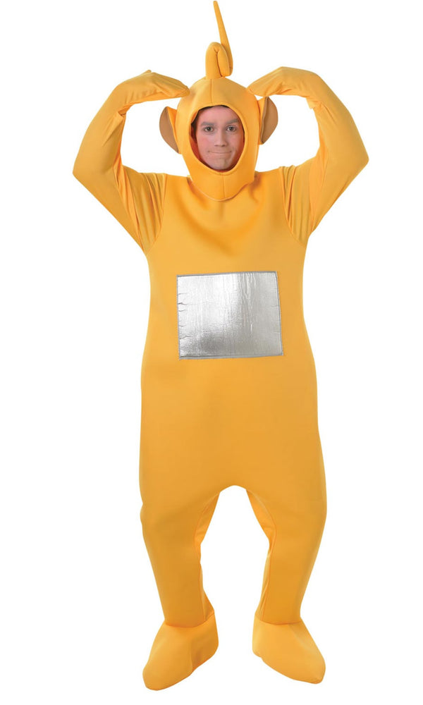 Orange Laa Laa Teletubbies costume with full head